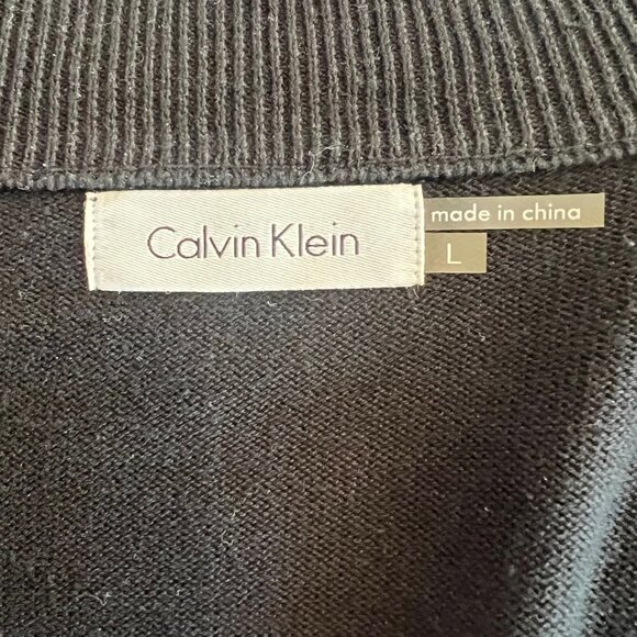 VINTAGE  Calvin Klein Rhinestone Accents Bolero Sweater/Jacket, Size Large - Picture 3 of 4